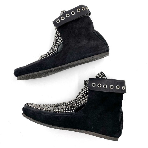 EUC Isabel Marant Morley Booties Black Suede Moccasins - Picture 8 of 16
